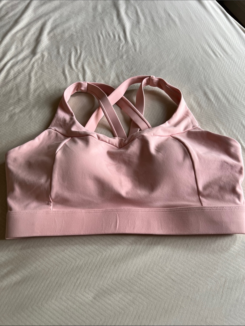 lululemon athletica Soft Pink Crossback Sports Bra